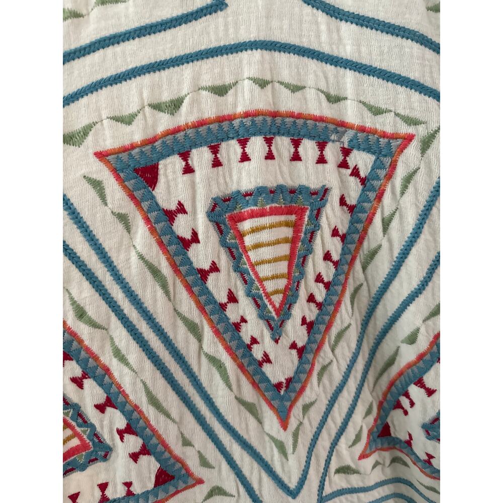 Johnny Was Biya Zendaya Embroidered Notched-Collar Kimono Pockets Size Small - Picture 7 of 11